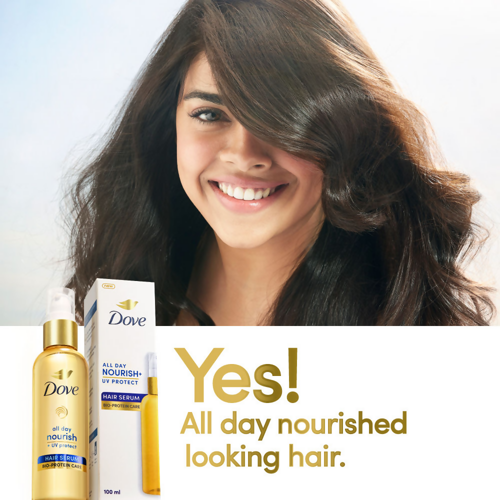Dove All Day Nourish + UV Protect Hair Serum With Bio Protein Care | Grocsy