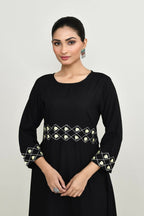 Joban Fashion Black Rayon Tunic | Grocsy