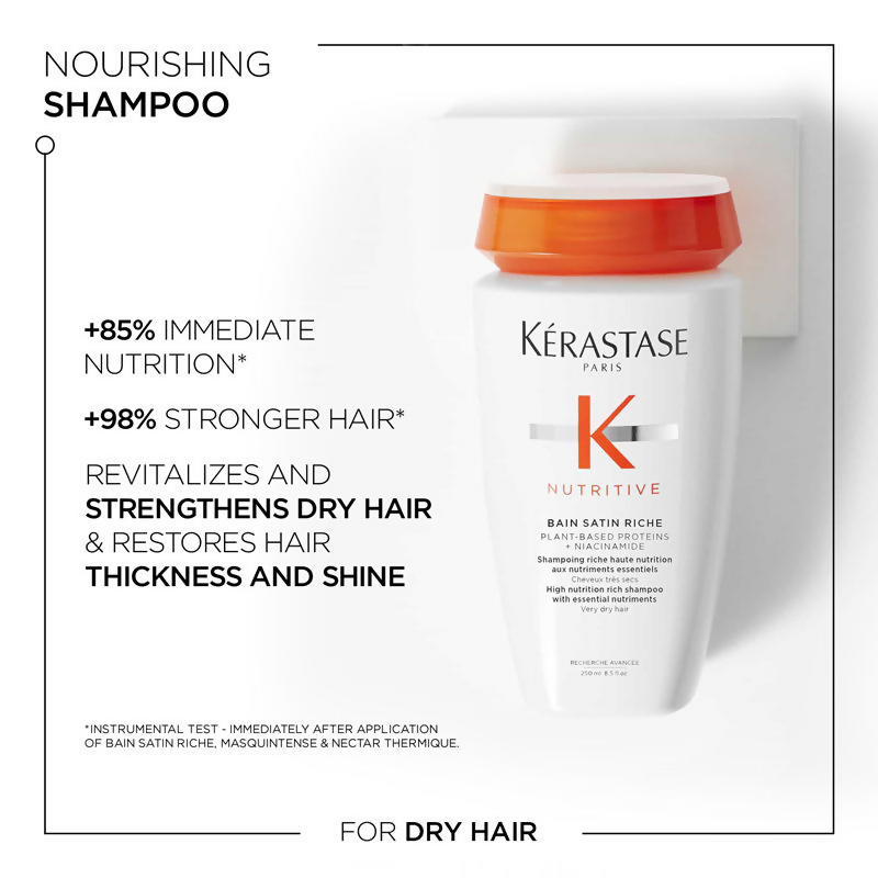Kerastase Nutritive Riche Shampoo For Dry Hair With Proteins & Niacinamide Vegan | Grocsy