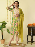 Myshka Women's Multi Pure Cotton Kurta & Palazzos With Dupatta Party Sets | Grocsy