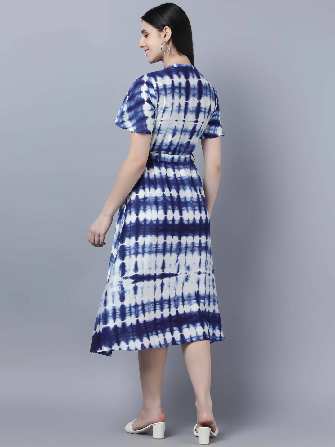 Myshka Stylish Multicolor Half Sleeve Women's Dress | Grocsy