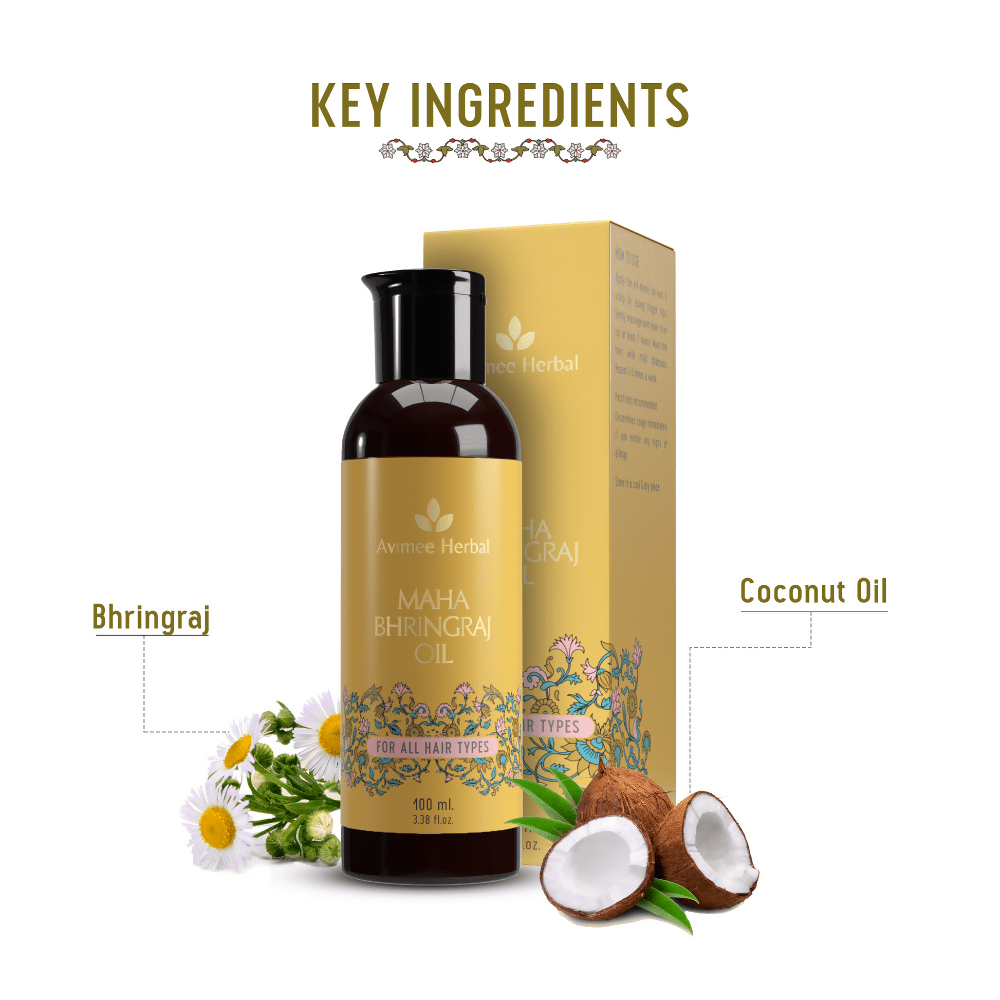 Avimee Herbal Mahabhringraj Oil | Grocsy