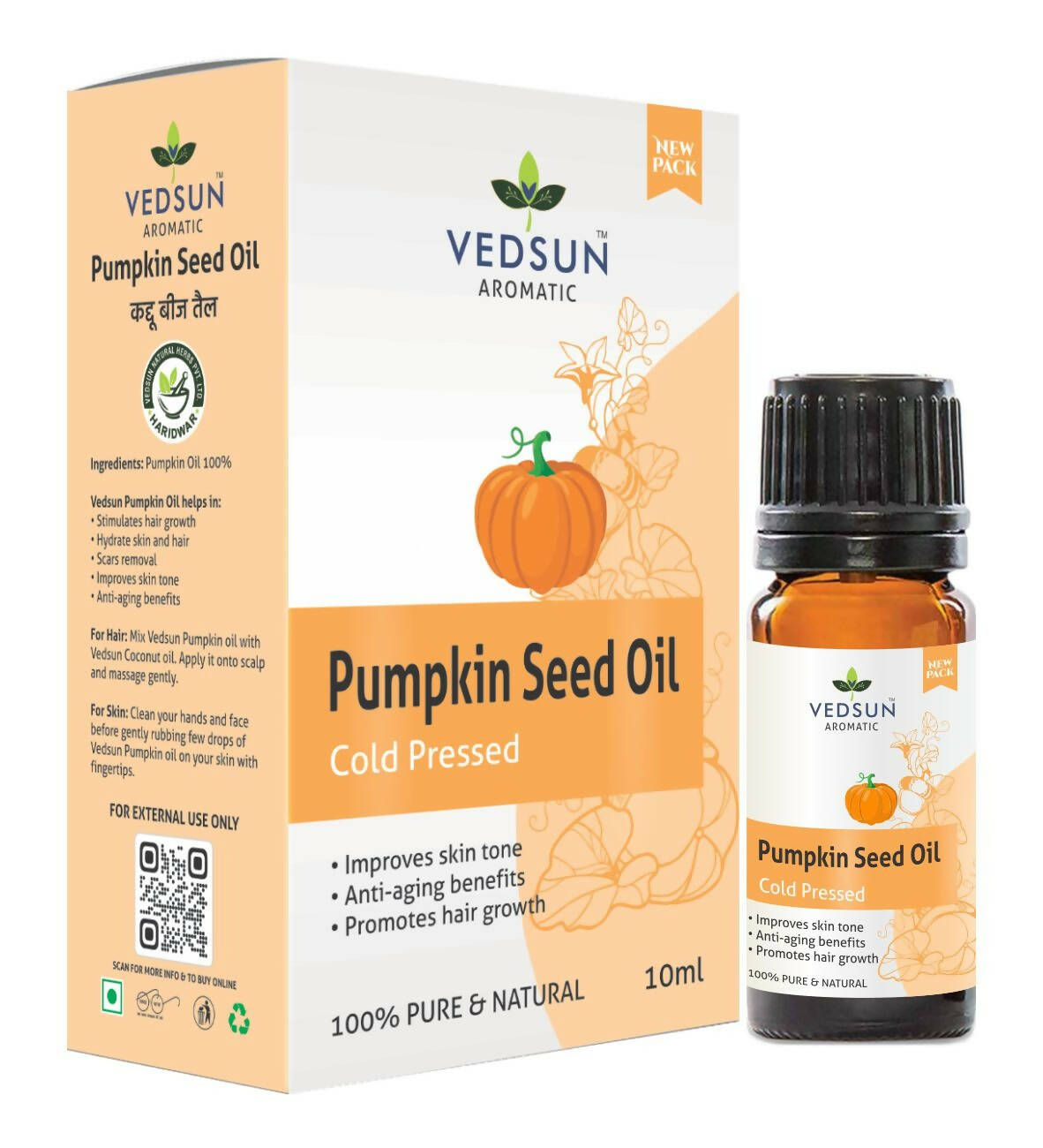 Vedsun Naturals Pumpkin Oil Pure & Organic for Skin and Fragrance | Grocsy