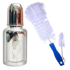 Goodmunchkins Stainless Steel Baby Feeding Bottle 304 Grade for Infants/Toddlers with Bottle Cleaning Brush-300ml | Grocsy