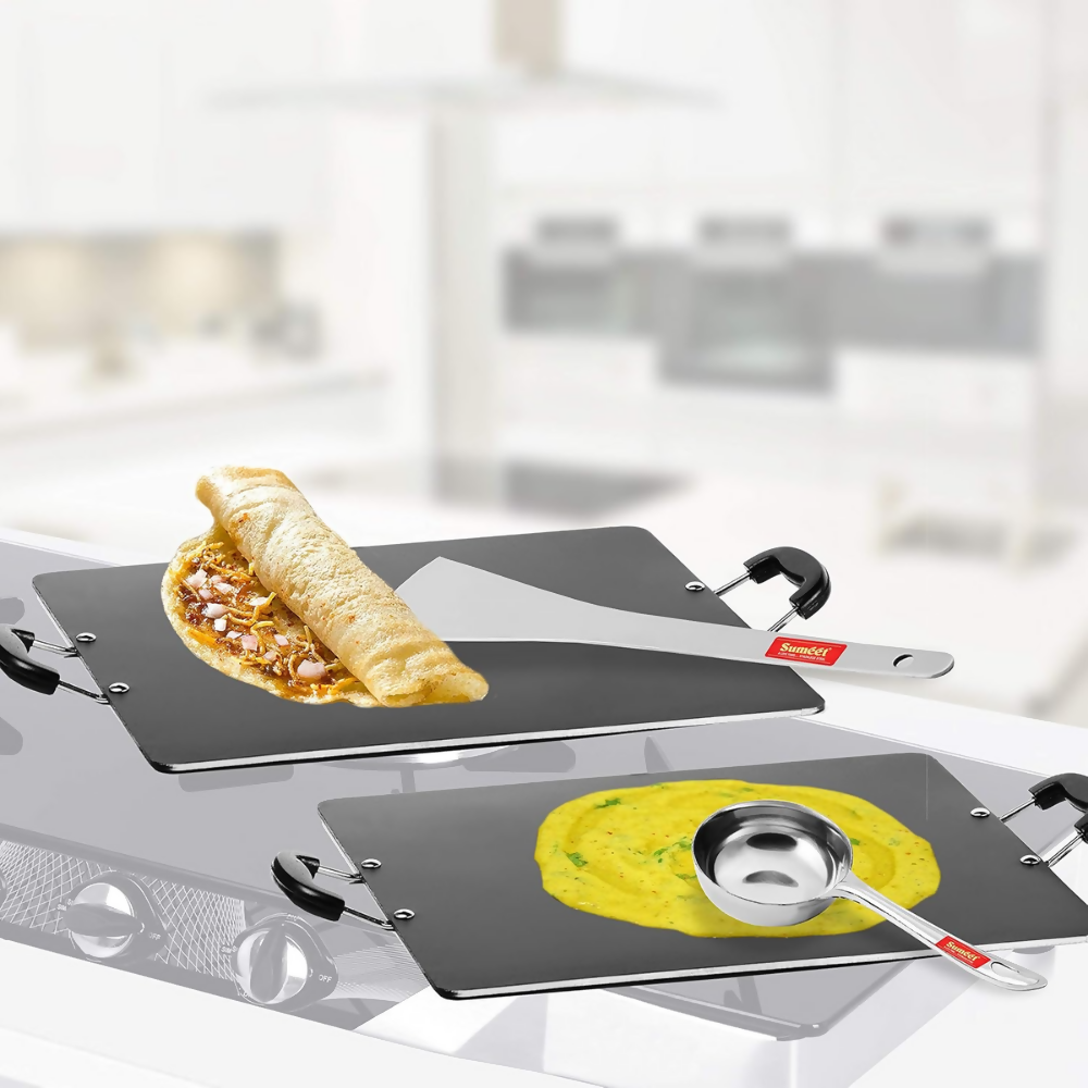 Sumeet Stainless Steel Perfect Dosa Making Spoon/Ladle Set | Grocsy