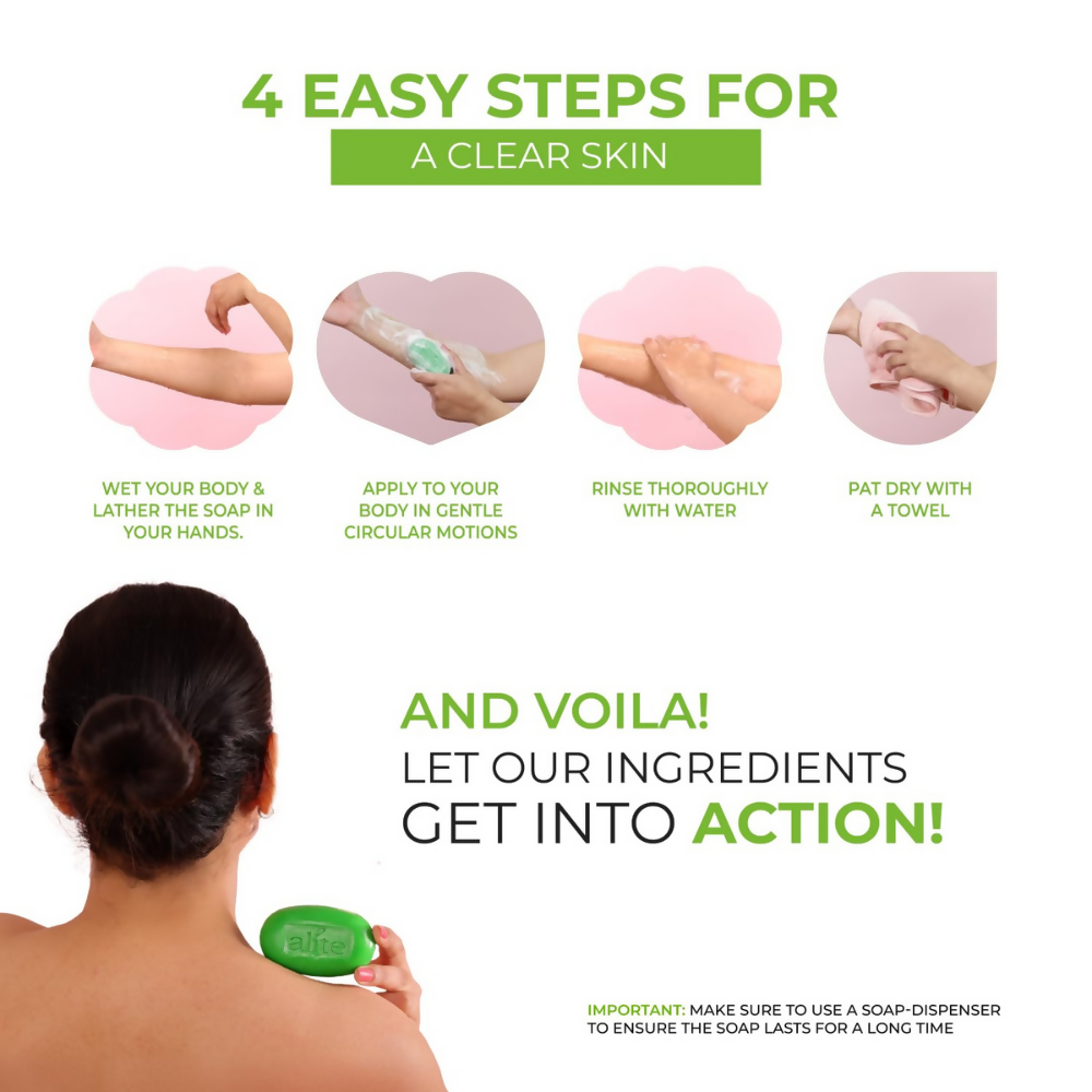 Alite Soap Trio Set,Anti-Acne Bar,Neem Aloe Vera,Neem Turmeric Bar for Men & Women | Grocsy