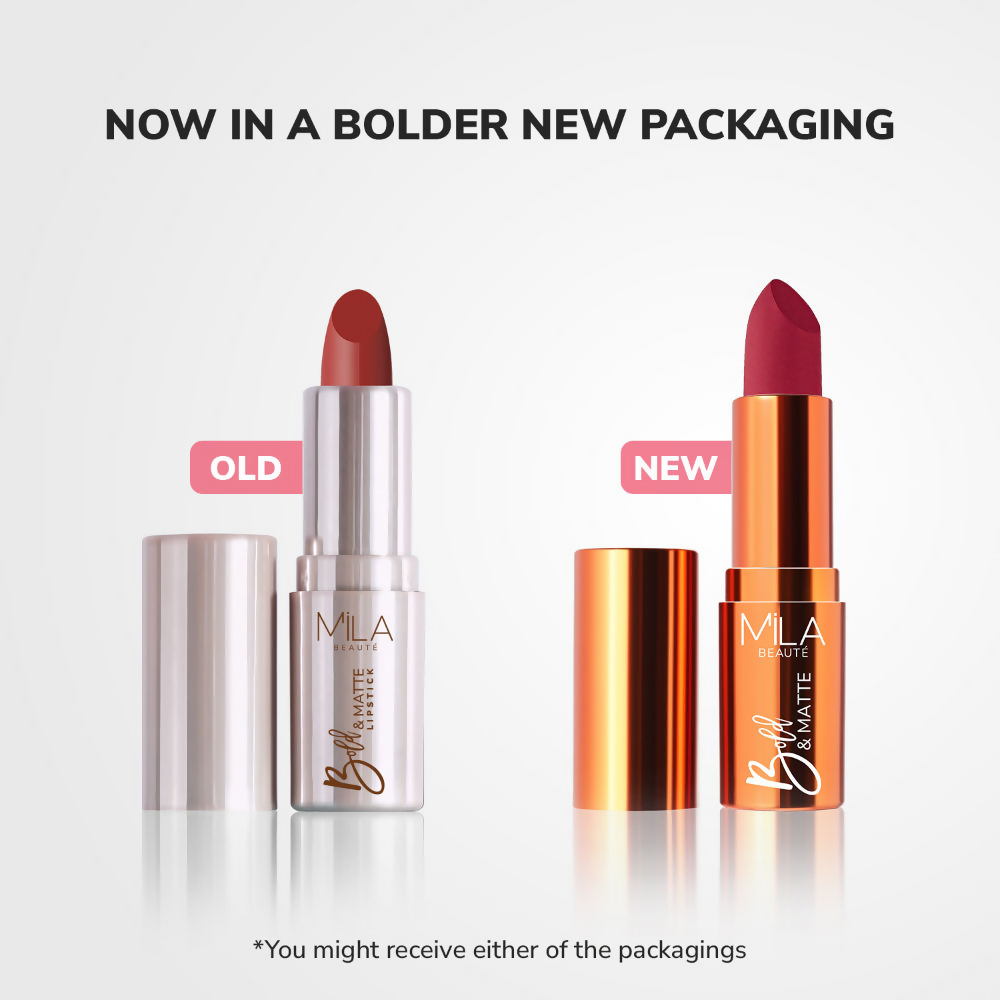 Mila Beaute Bold & Matte Long Lasting Highly Pigmented Lipstick - Red Carpet | Grocsy