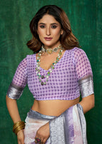 Joban Fashion Dola Silk With Zari Border Shaded Multi Color Work Saree | Grocsy