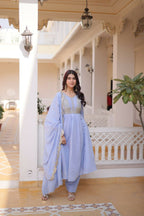 Teeya Creation Womens New Mul Chanderi With Beads Embroidery-Work Kurta Set | Grocsy