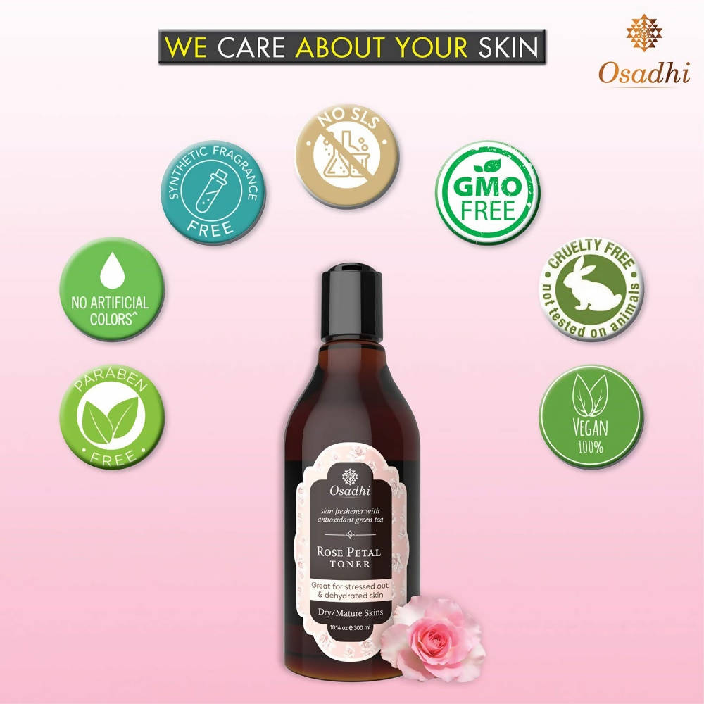 Osadhi Rose Petal Toner for Dry Skin | Grocsy