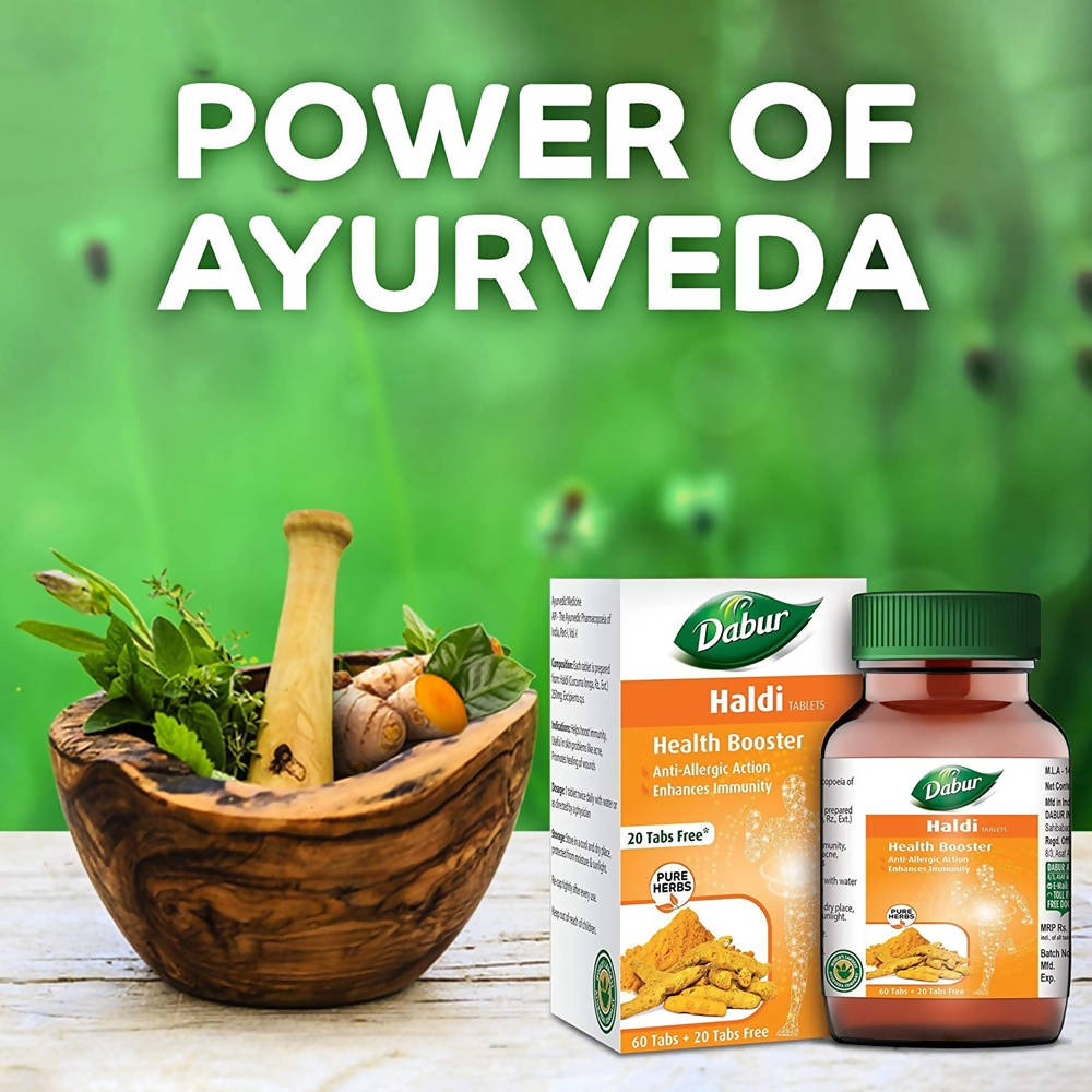 Dabur Haldi Tablets Health Booster | Grocsy