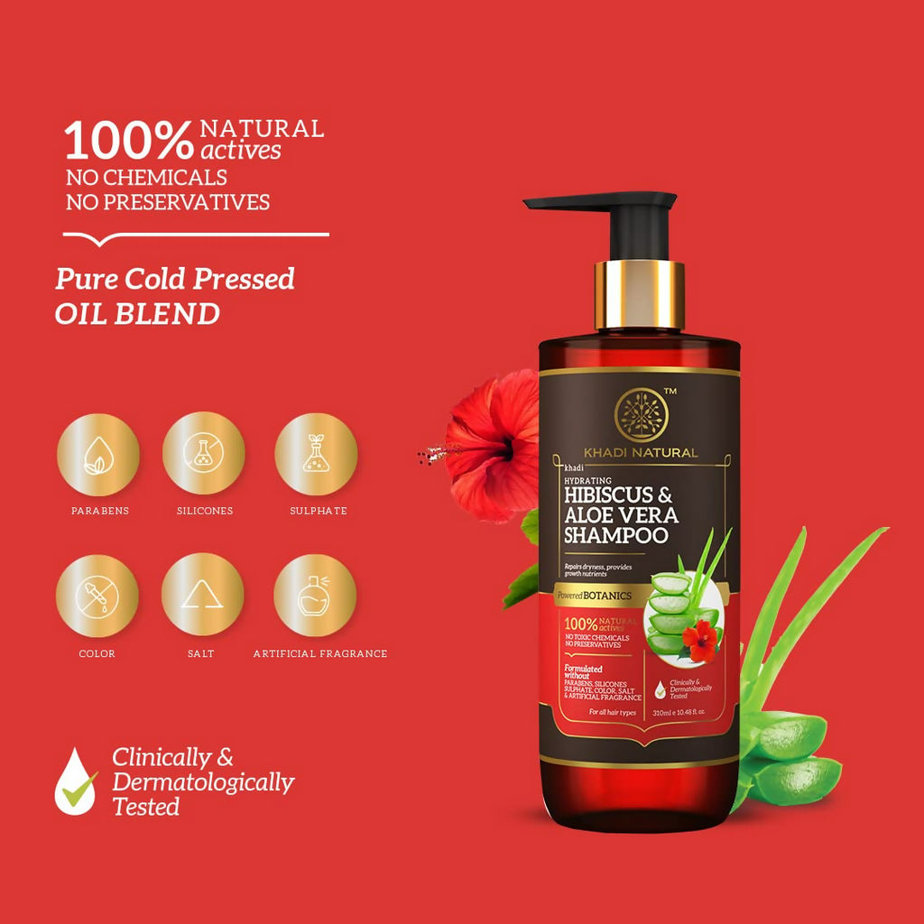 Khadi Natural Hibiscus & Aloevera Shampoo | Grocsy