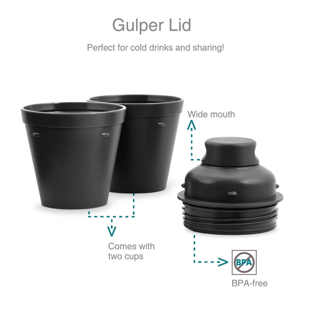 Vaya Drynk Stainless Steel Water Bottle Tumbler for Office - 600ml (Black) | Grocsy