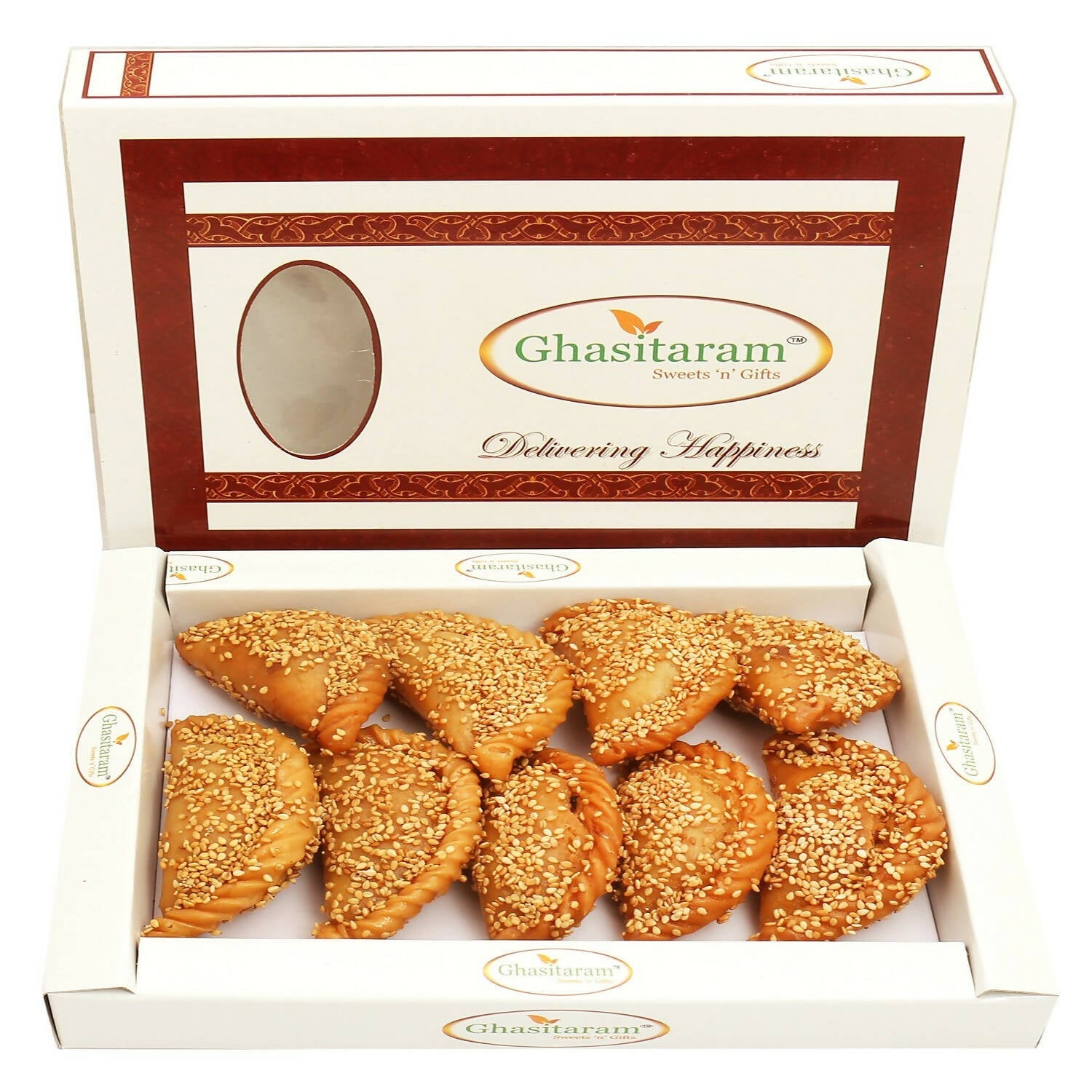 Ghasitaram Holi Sweets - Roasted Til/ Sesame Gujiya | Grocsy