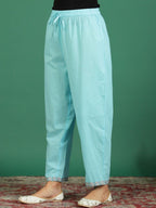 Sangria Embroidered Cotton Kurta With Trousers & Dupatta | Grocsy