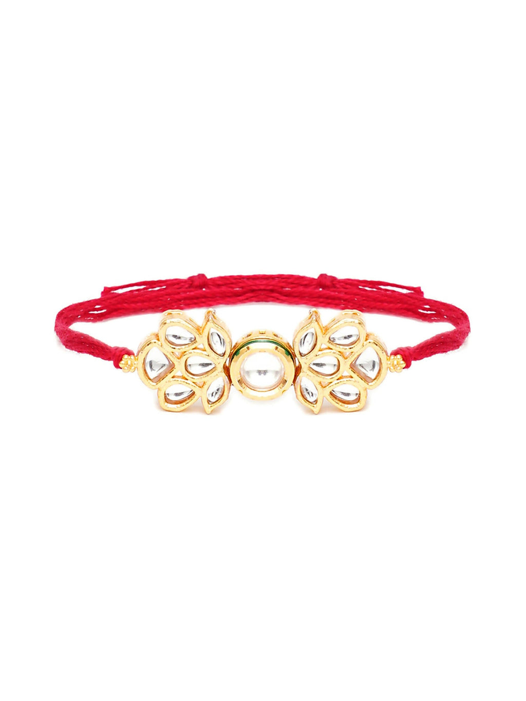 Designer kundan Rakhi - Ruby Raang | Grocsy