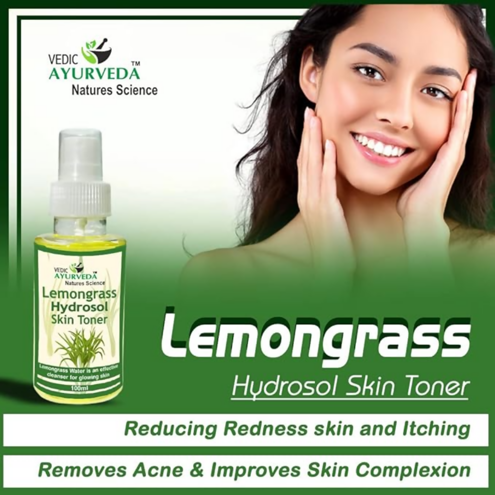VedicAyurveda Lemongrass Hydrosol Skin Toner | Grocsy