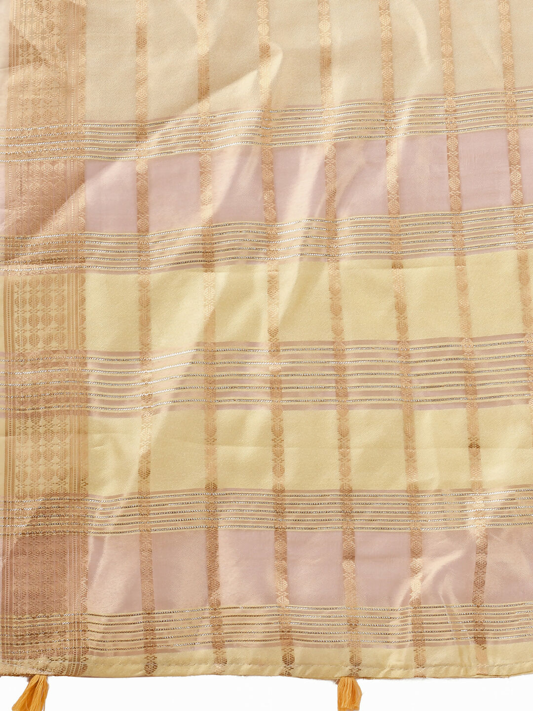Shree Shyam Fashion Organza Gold Saree | Grocsy