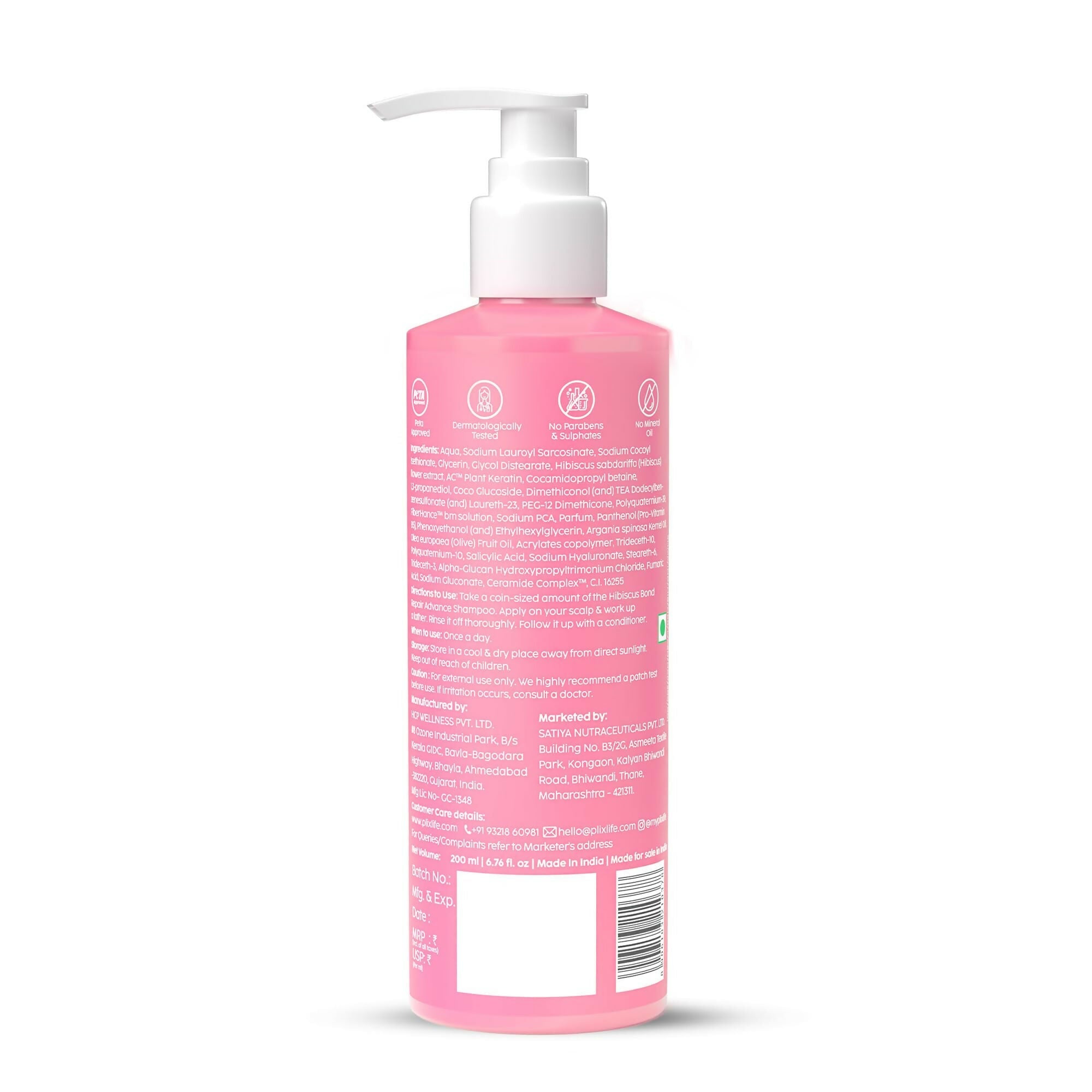 PLIX The Plant Fix Hibiscus Bond Repair Advanced Shampoo For Damaged, Frizzy Hair | Grocsy