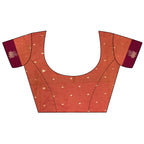 Joban Fashion Orange Intricate Zari Weaving Soft Silk Dharmavaram Saree | Grocsy