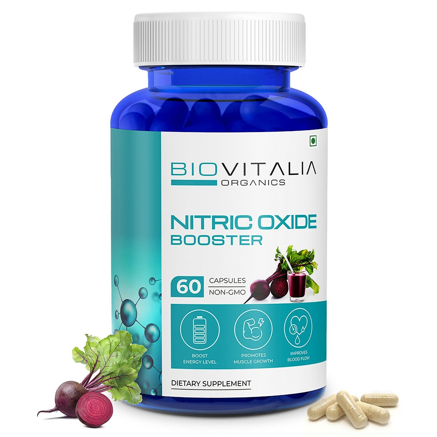 Biovitalia Organics Nitric Oxide Capsule L-Arginine | Grocsy