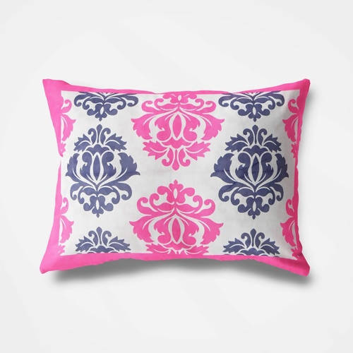 Vamika Printed Cotton White & Pink Flower Design Bedsheet With Pillow Covers (LEOC_PPNKC_P) | Grocsy