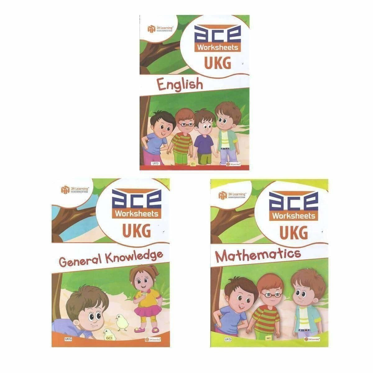 UKG Kids ACE All-in-One Worksheets 260 pages (KG 2) | Grocsy