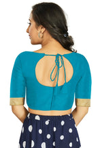 Aastha Fashion Women's Firozi Art Silk Designer Traditional Readymade Blouse | Grocsy