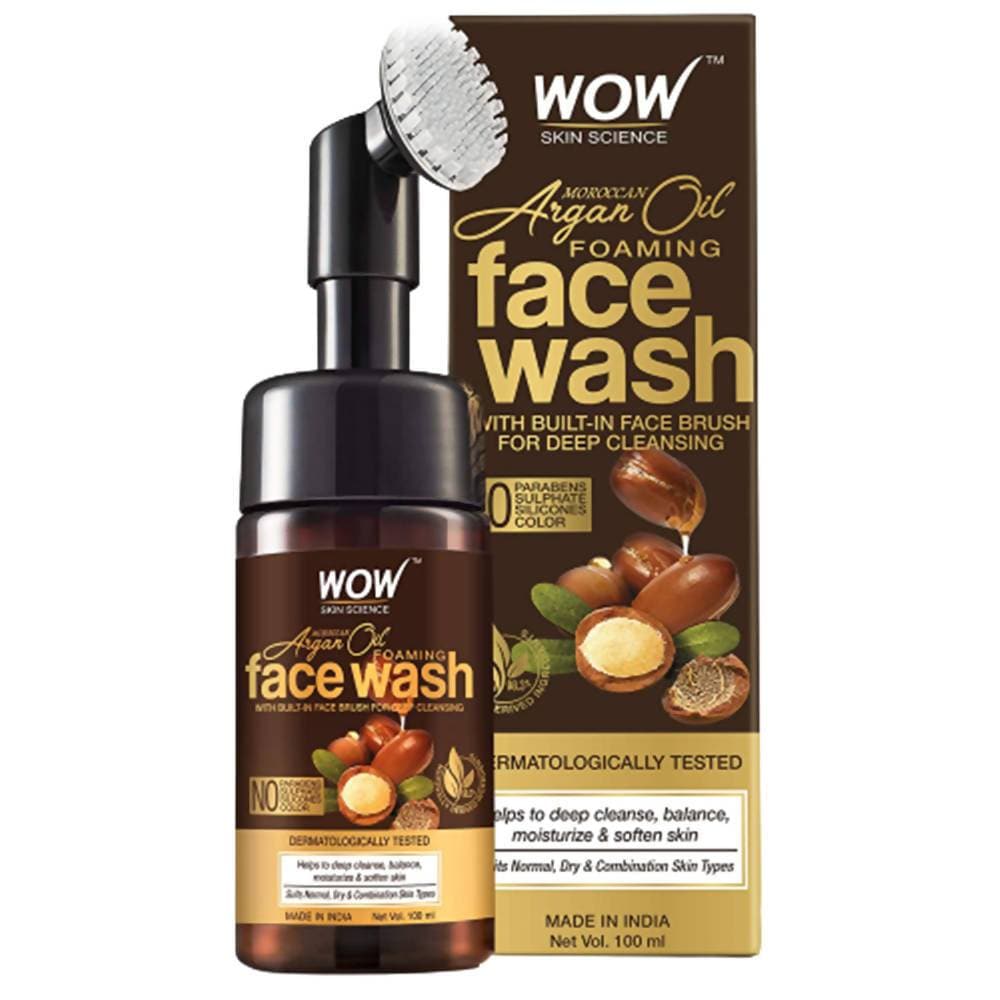 Wow Skin Science Moroccan Argan Oil Foaming Face Wash | Grocsy