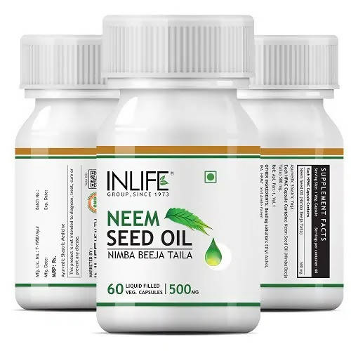 Inlife Neem Seed Oil Capsules | Grocsy