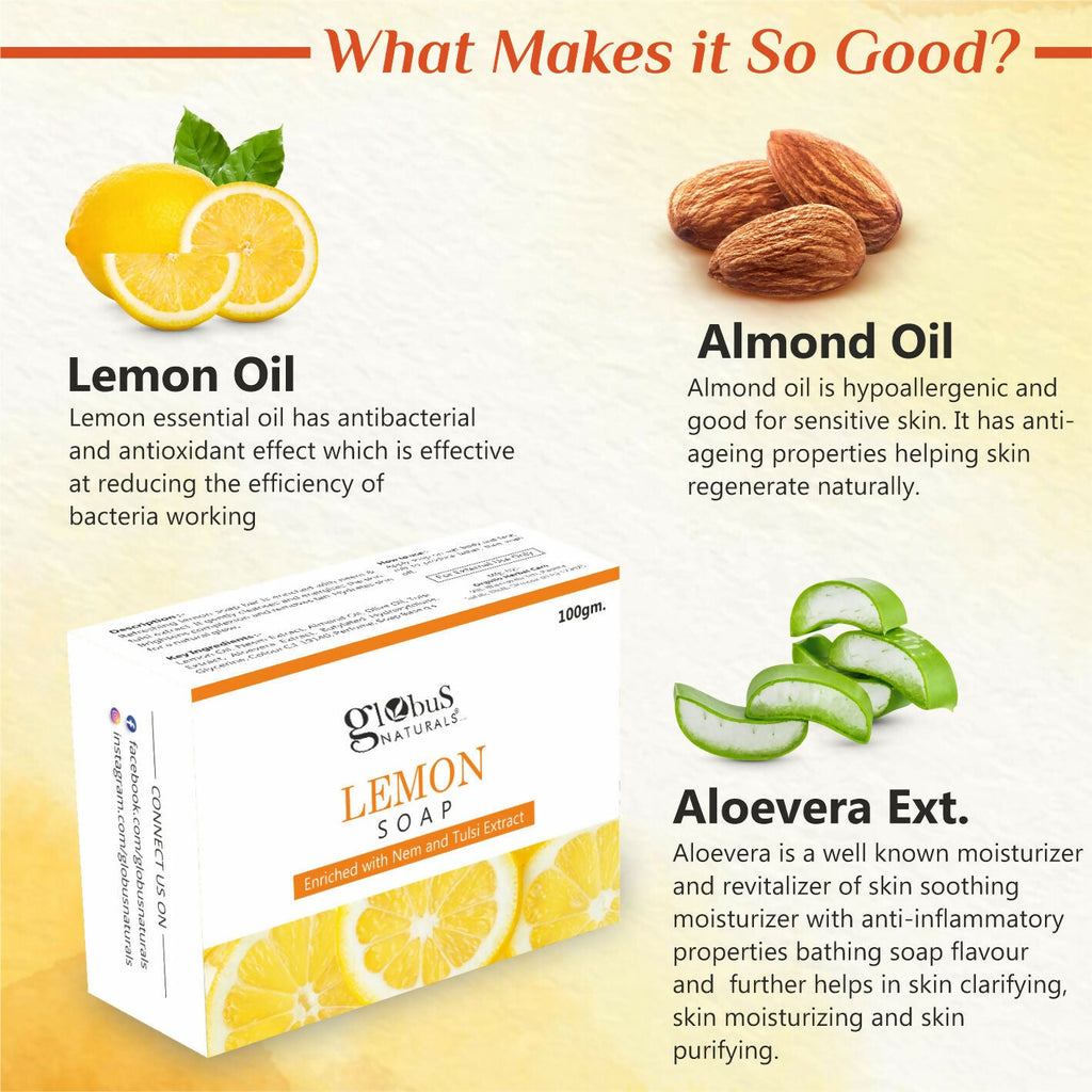 Globus Naturals Lemon Soap | Grocsy