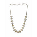 Silver Kundan and American Diamond Neckpiece (Silver) - Ruby Raang | Grocsy