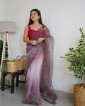 Vamsee Multi Organza Saree | Grocsy