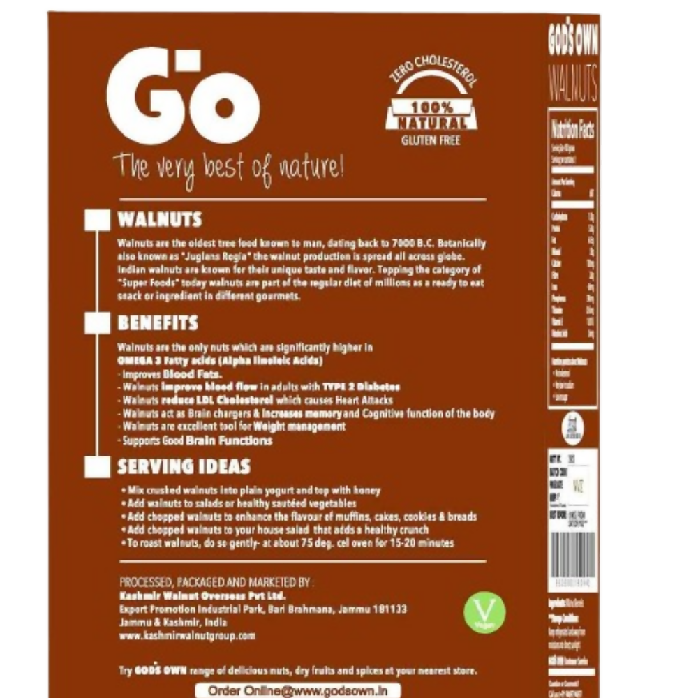 Go Premium Walnut Kernels Halves | Grocsy