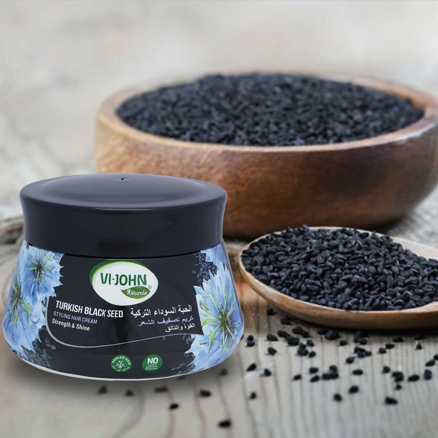 VI-JOHN Naturale Turkish Black Seed Styling Hair Cream Strength & Shine | Grocsy