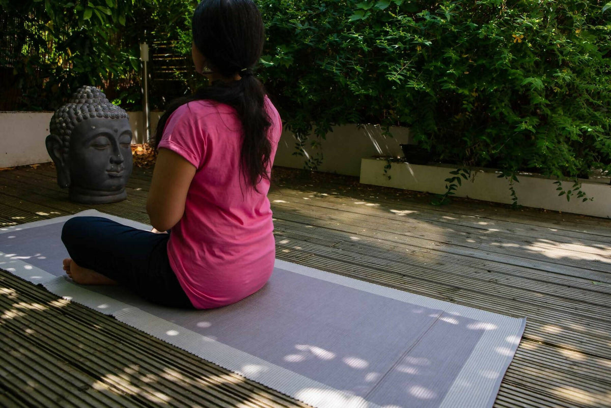 Karpasa London Handmade Yoga Mat Grey Organic Cotton | Grocsy