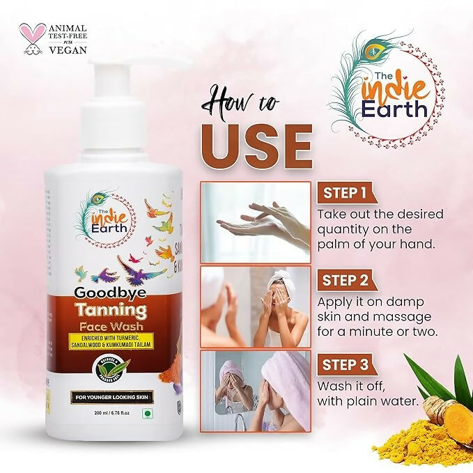 The Indie Earth Goodbye Tanning (Skin Lightening) Facewash | Grocsy