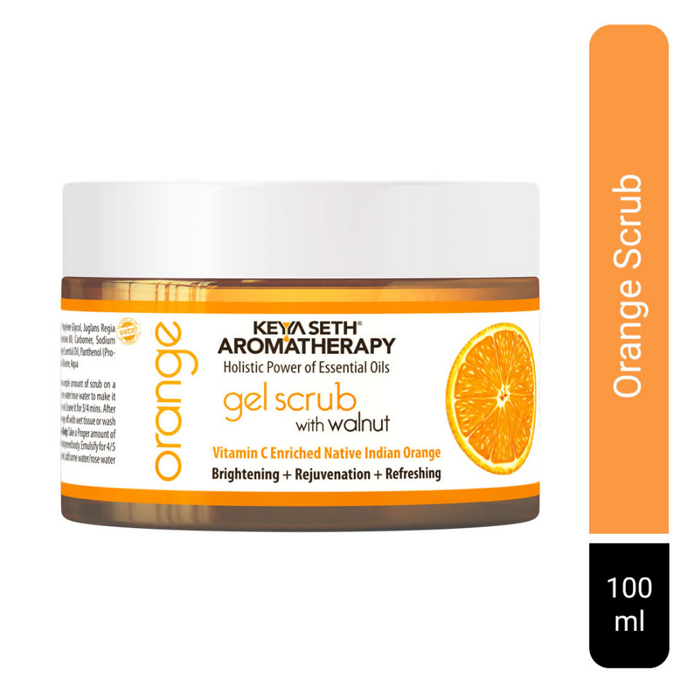 Keya Seth Aromatherapy Orange Gel Scrub with Walnut | Grocsy