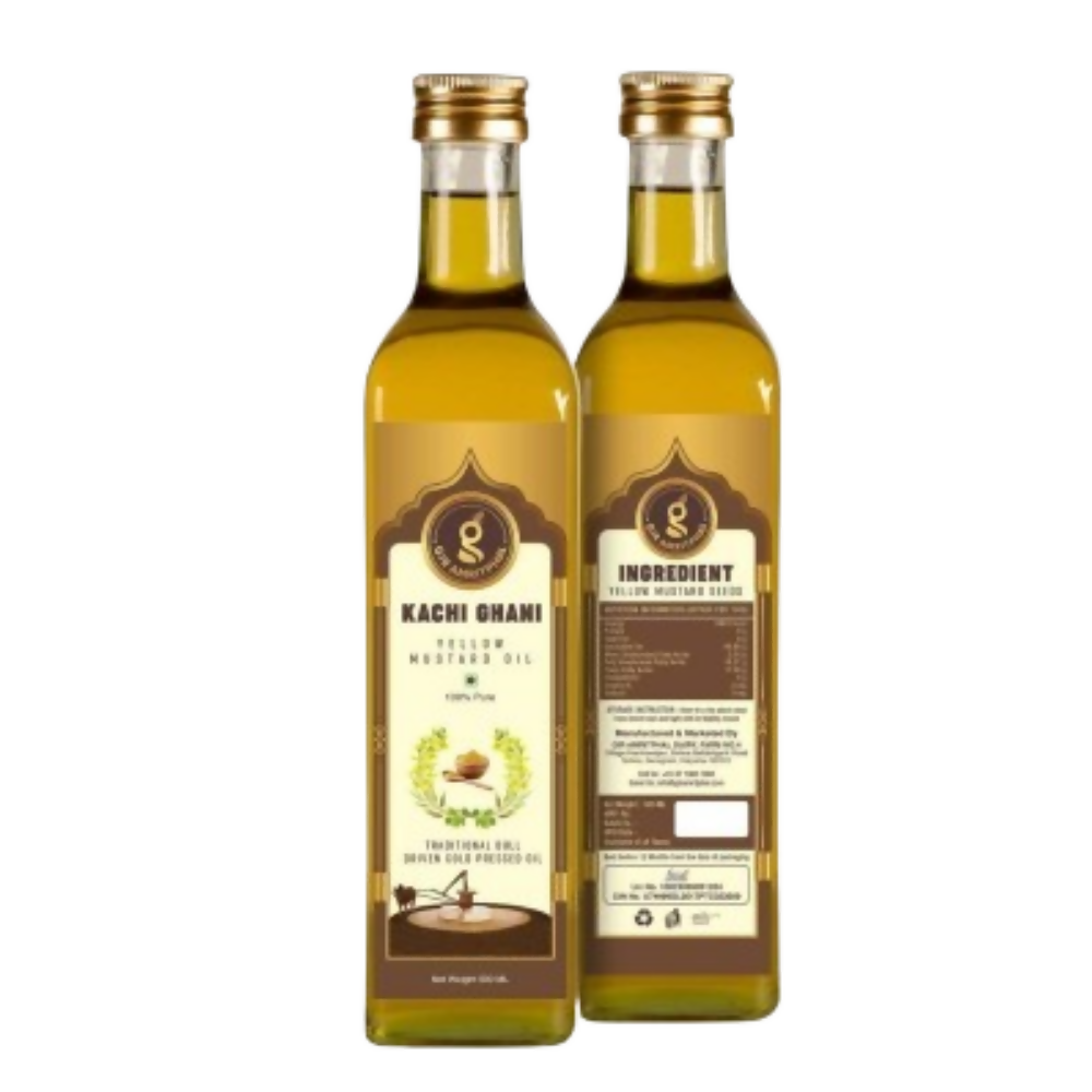 Giramritphal Kachi Ghani Cold Pressed Yellow Mustard Oil | Grocsy
