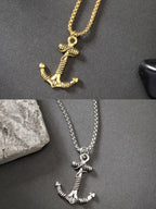 NVR Men Set of 2 Silver & Gold Stainless Steel Pendant with Chain | Grocsy