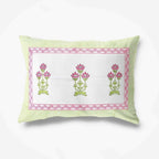 Floral Hand Block Printed Double 90x108 Inches Bedspread with 2 Pillow Covers | Grocsy