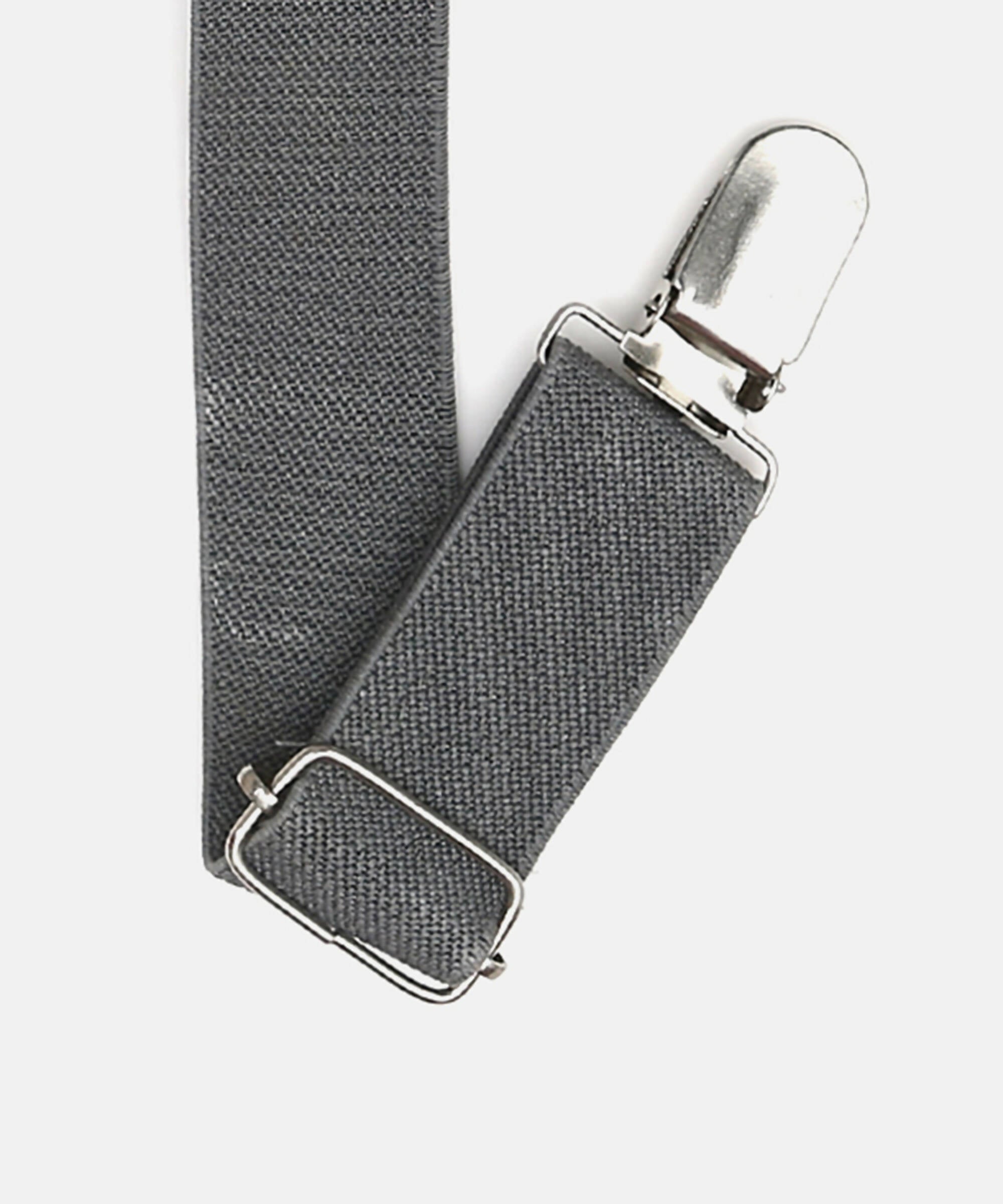 Manet Boys Solid Suspenders - Grey | Grocsy