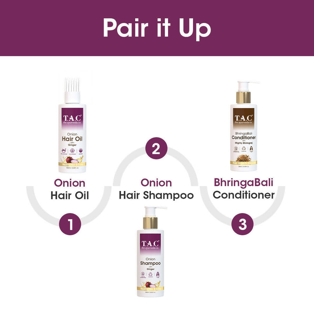 TAC - The Ayurveda Co. Onion Hair Oil for Hair Growth | Grocsy