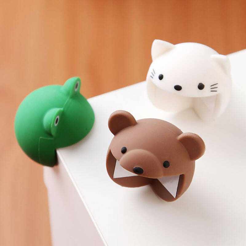 Safe-O-Kid Elegant Catchy Animal Shaped Corner Guards, Green | Grocsy