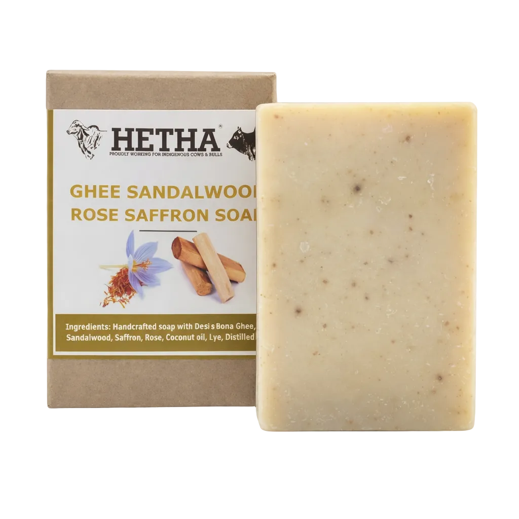 Hetha Ghee Sandalwood Rose Saffron Soap | Grocsy