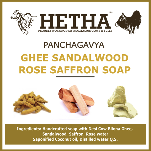 Hetha Ghee Sandalwood Rose Saffron Soap | Grocsy