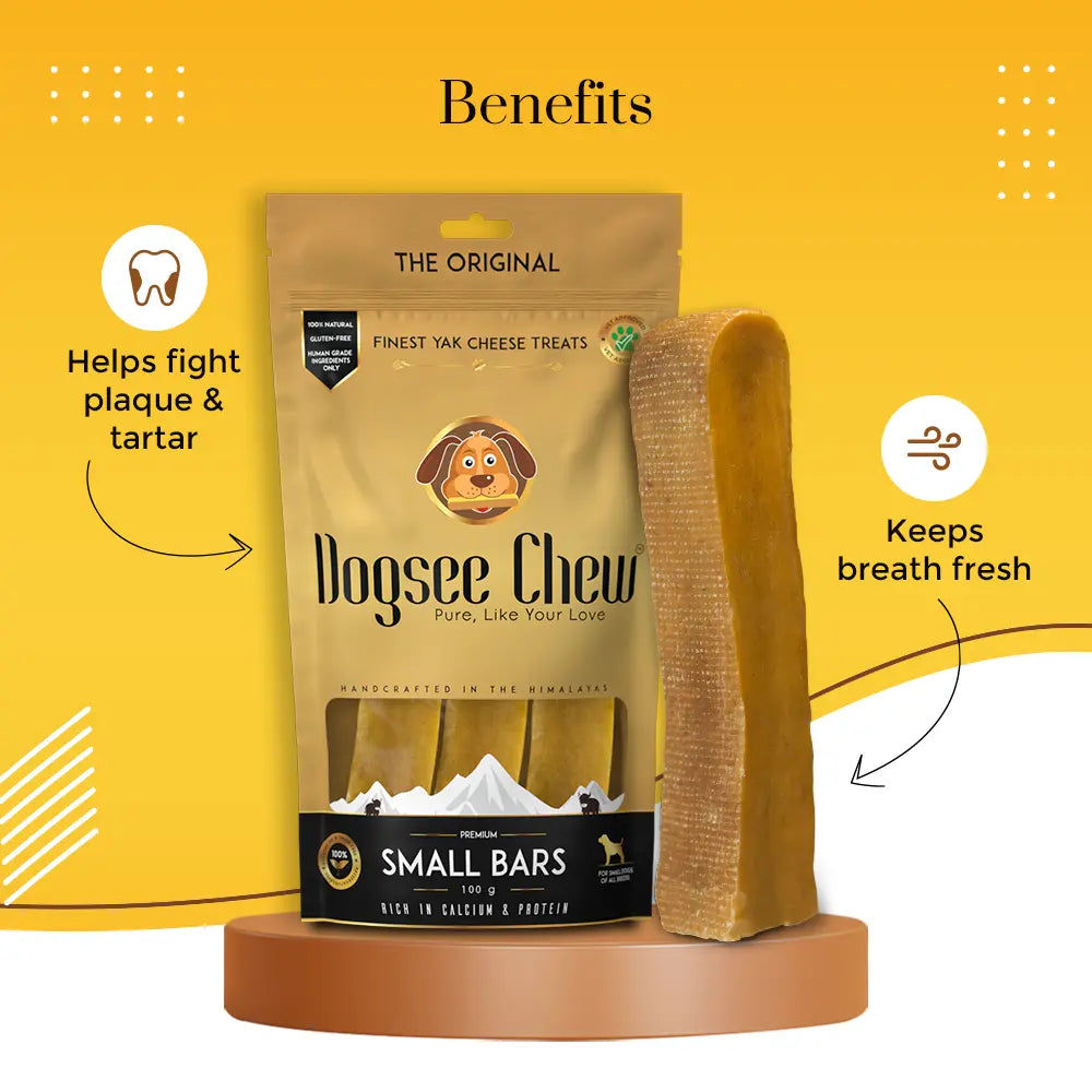Dogsee Turmeric Small Bars: Long-Lasting Dental Chews for Small Dogs | Grocsy