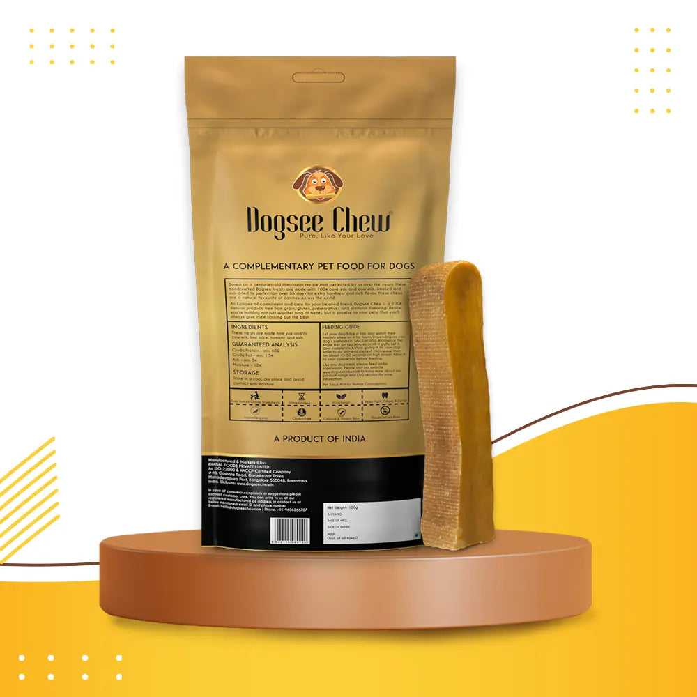 Dogsee Turmeric Large Bars: Long-Lasting Dental Chews For Large Dogs | Grocsy
