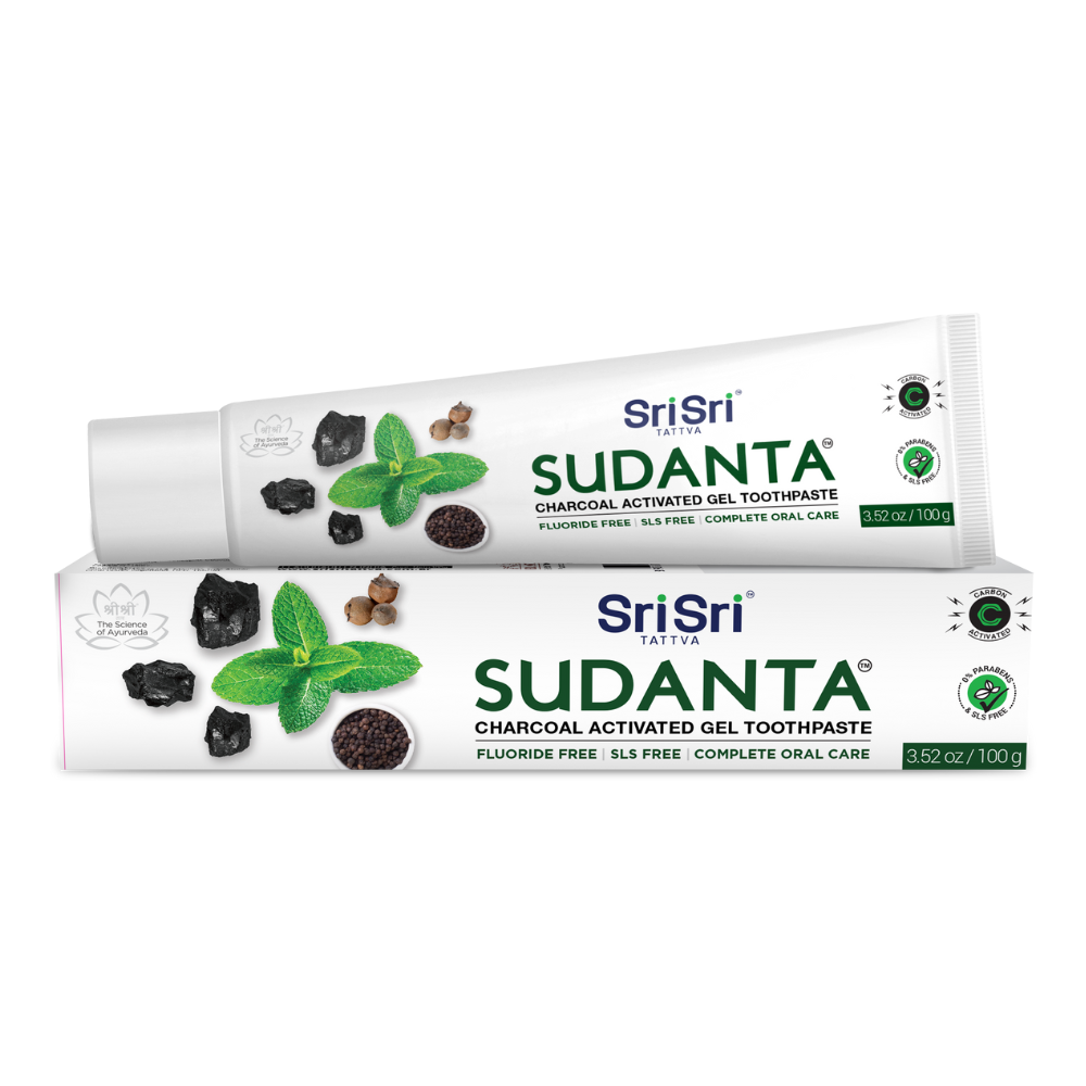 Sri Sri Tattva USA Sudanta Toothpaste With Charcoal & Salt | Grocsy