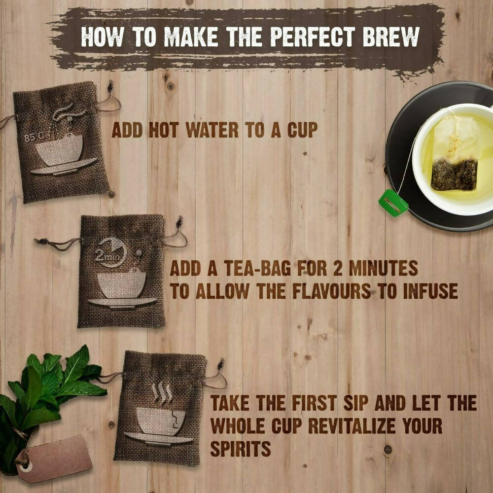 Twinings Green Tea & Mint Teabags | Grocsy